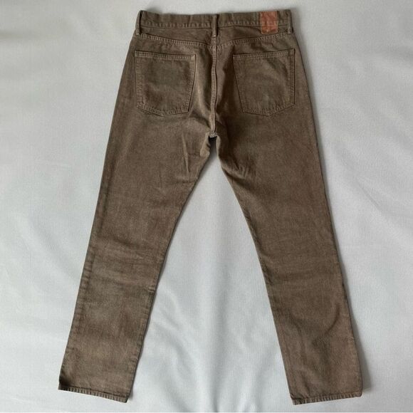 GAP Slim Button Fly Stone Wash Brown Denim Jeans Men’s Size 34x32 - Picture 1 of 9